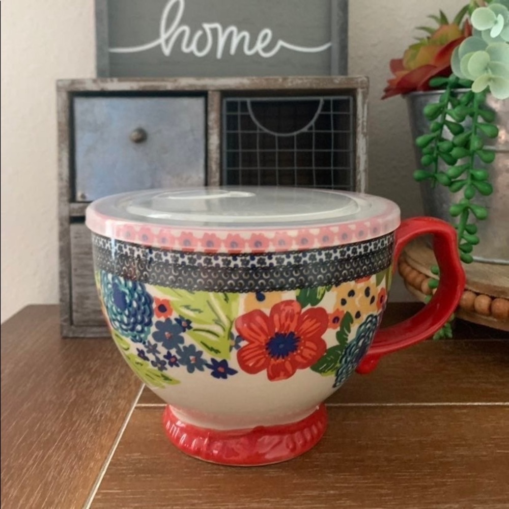 New Pioneer Woman 27oz soup mug & lid